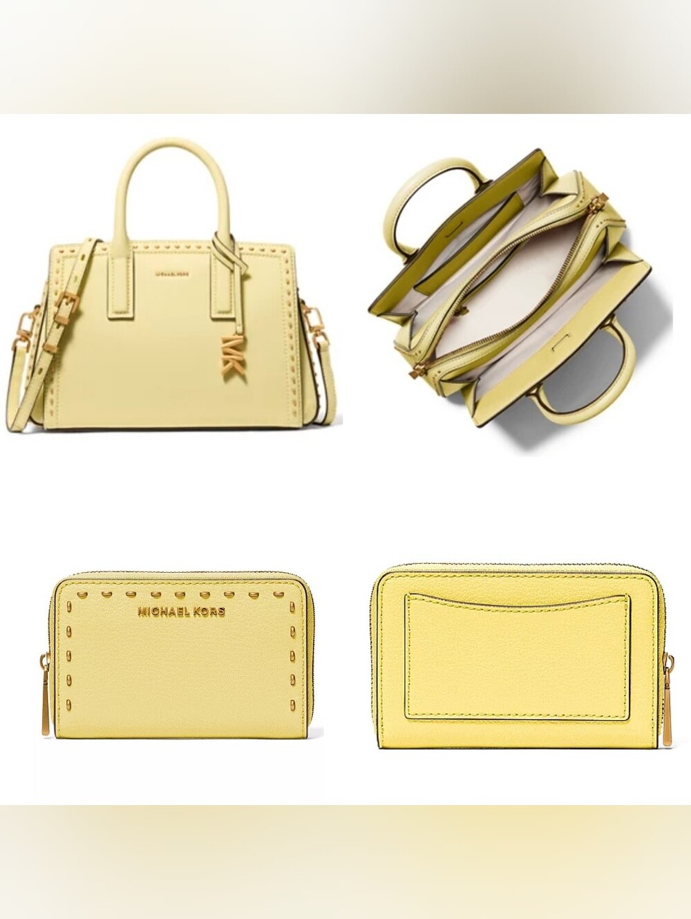 MICHEAL Micheal Kors Laila Studded Satchel/Wallet Bundle
